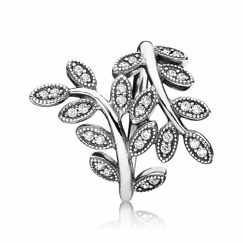 Pandora Australia Sparkling Leaves Stackable Ring - Sterling Silver | NRGHKM265